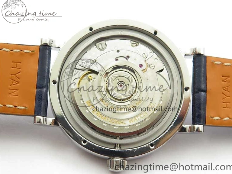 MIROTIME 1224 Portofino 37mm SS V7F 1:1 Best Edition Blue Dial Diamonds Bezel on Blue Leather Strap A Chic 7093